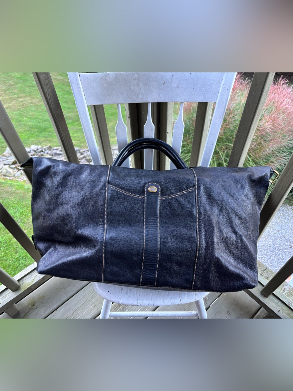 Dunhill Black Leather Travel Duffle & Bifold Long Wallet - Picture 2 of 8